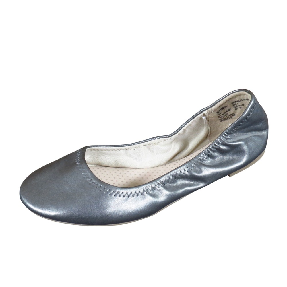 Time and Tru WMTT28BP001 Womens Ballet Flats Size 9 Work Office Pewter Gray